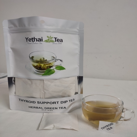 Thyroid Support Tea Bag | Thyroid Tea | Anti Thyroid Tea | Herbal Green Tea , 30 Tea Bags-60g | 100% Natural | Fresh Green Tea Powder with Herbs