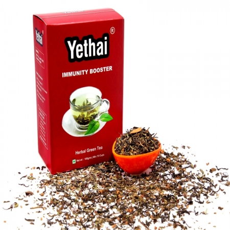 Immunity Boosting Tea | 100 gms (Min. 70 cups) | Loose Leaf Tea | No chemicals | 100% Natural | Herbal Green Tea | For Men, Women, Children | Ayurveda Tea